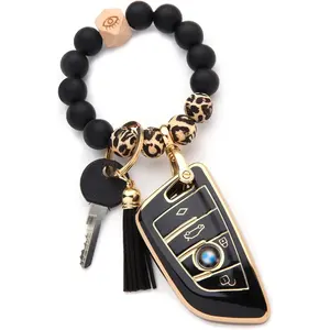 New Upgrade for BMW Key Fob Cover with Keychain. For BMW 1 3 5 6 7 Series 530 F48 X1 X2 X3 X4 X5 X6 (Black-Model 1, Model 1)