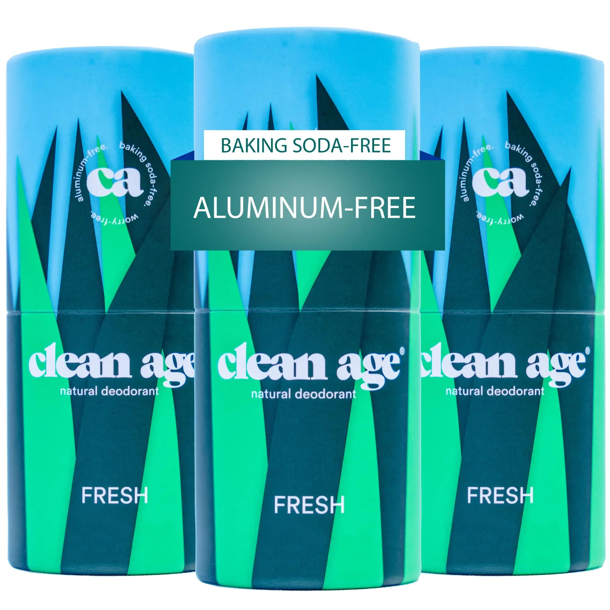 Clean Age - Aluminum Free Deodorant for Kids and Teens - 2 oz stick (Pack of 3) - Fresh - For Girls and Boys - Paraben Free - Made with Natural ingredients Body Care Cucumber
