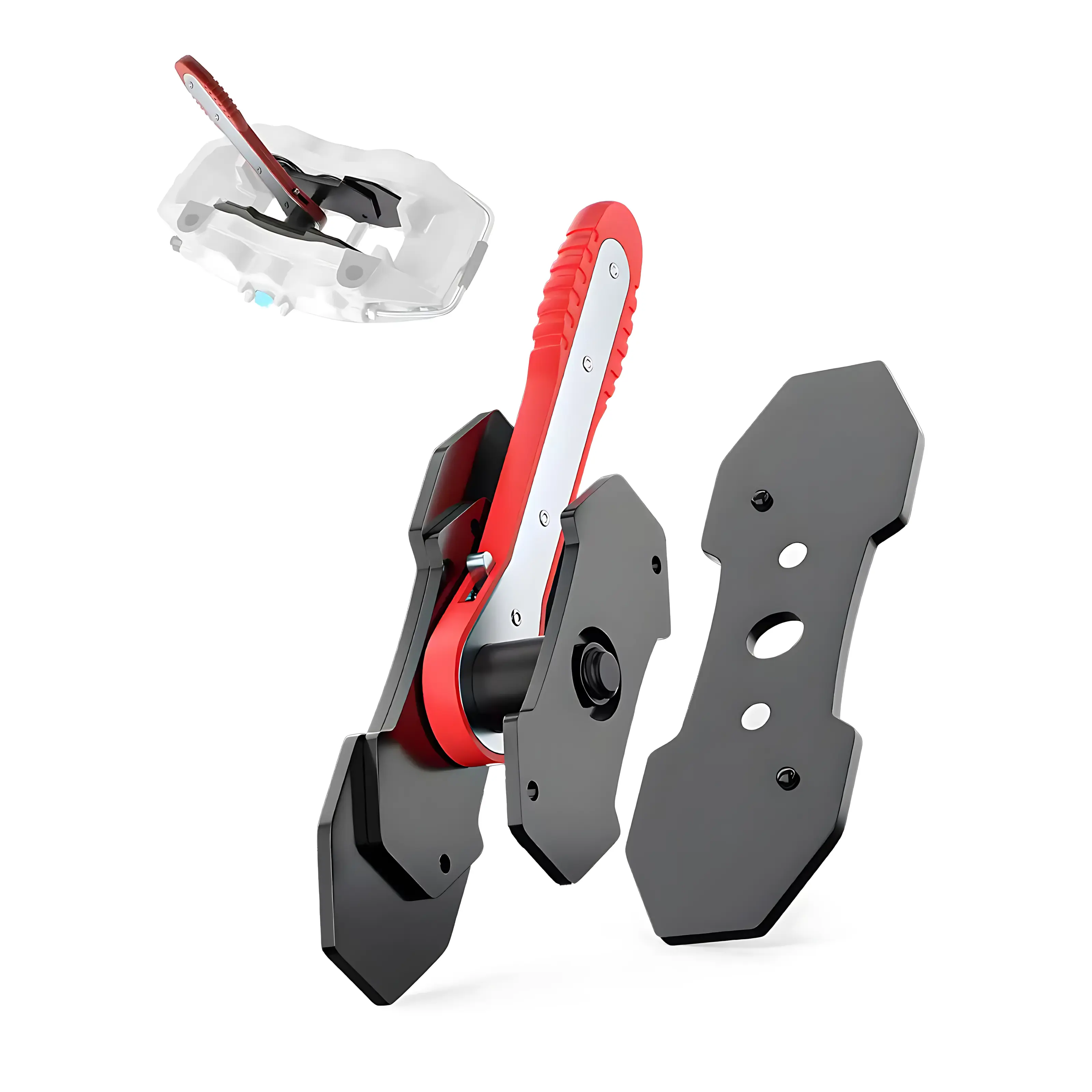360° Swing Ratchet Brake Tool – Professional Brake Caliper Piston Press & Pad Spreader for Single, Twin & Quad Disc Brakes. Heavy-Duty Automotive Maintenance Tool for Easy Brake Service & Pad Installation