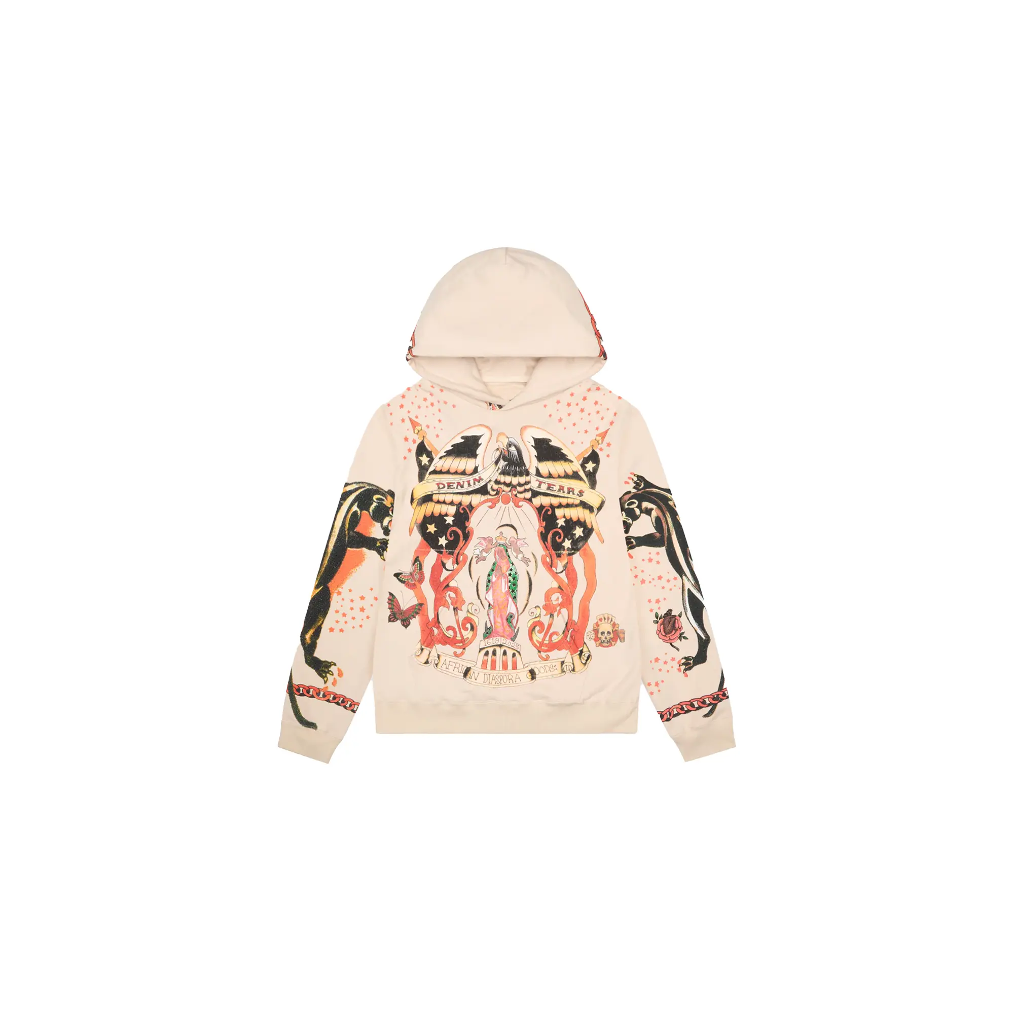 Tattoo Pullover Hoodie "Cream" DT579