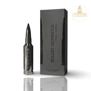 Bharara Bullet Gun Metal EDP For Men 75ml (2.5 Oz) - Long Lasting Fresh , Woody & Spicy Scent For Men - Luxury Men's Gift