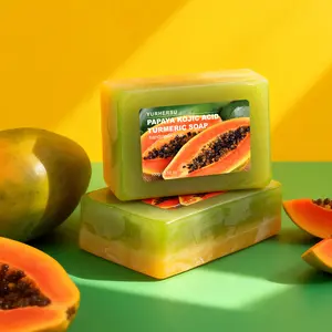 Pawpaw Vitamin C Brightening Soap, Contains Arbutin, Tea Tree Oil, Coconut Oil, Purifies Nourishes Skin, Face & Body, Natural Gentle Exfoliating Soap
