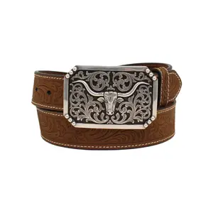 3D BELTS UNISEX LIGHT HANDTOOLED BELT D100012102