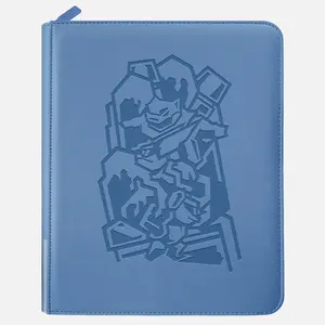 RAVAVER Toploader Binder,Oversize  9-Pocket Album, Holds 252 Toploaders with Customizable Label Slot and Side-Loading Sleeves for 3" x 4" Trading Cards, Designed for Toploaders, Fits Pkmn, MTG, Sports Cards & More, Premium PU Leather, Gift Box Packaging