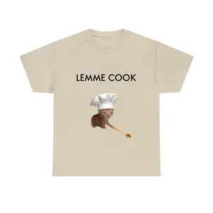 Funny Cat Meme Lemme Cook TShirt, Funny Graphic Tee, Cute Sloth Chef Design, Trendy Cooking Shirt for Men and Women, Full size, Full color