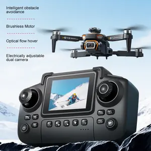 High-End  GT5 Max Beginner-Friendly FPV Drone with Screen Remote, Dual Camera, Brushless Motor, Obstacle Avoidance, Optical Flow Hover, Trajectory Flight, Foldable RC Quadcopter for Beginners