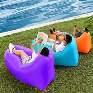 Portable Inflatable Beach Sofa, Patio Sofa, Outdoor Camping, Foldable Self-Inflating Couch, Lightweight Design for Travel, Relaxation