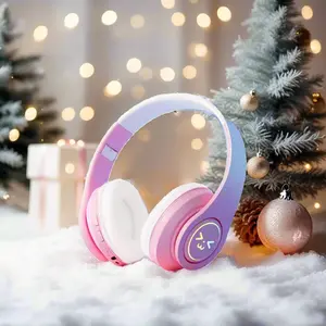 Wireless Headphones, Over-ear Design Headphone with Light Effect, Foldable Headphones Suitable for Gaming, Office, Queue, Audio