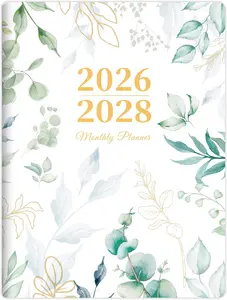 SUNEE Monthly Planner May 2026 to June 2028-7" x 10" Large Calendar Book – Big Size Desk Organizer for Business, School, Notes, 100 GSM Paper, Greenery