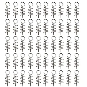 High carbon steel crank hook set 14mm fishing spring crank hook and soft bait connector set Multiple sizes available Suitable for bass trout sea fishing freshwater fishing accessories fishing equipment Quick installation design hook set Fishing Tackle