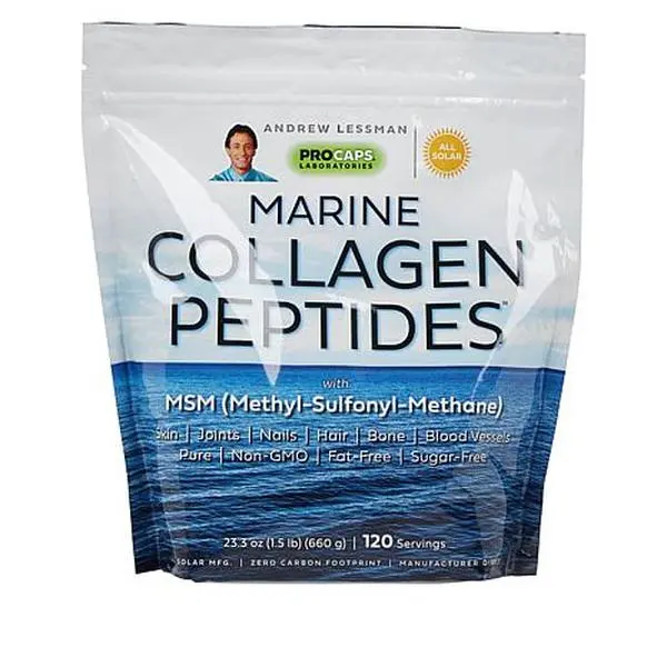 Andrew Lessman Marine Collagen Peptides with MSM - 120 Servings
