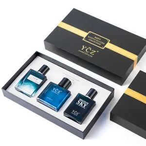 YCZ Mystic Allure 3-Piece Fragrance Gift Set | Gent’s Club EDP + Midnight Marine EDP + Breath of Sky EDP | Light Fresh Scent Fit For All Daily Scenes | Long Lasting Masculine Cologne For Men Perfume Gift Sets