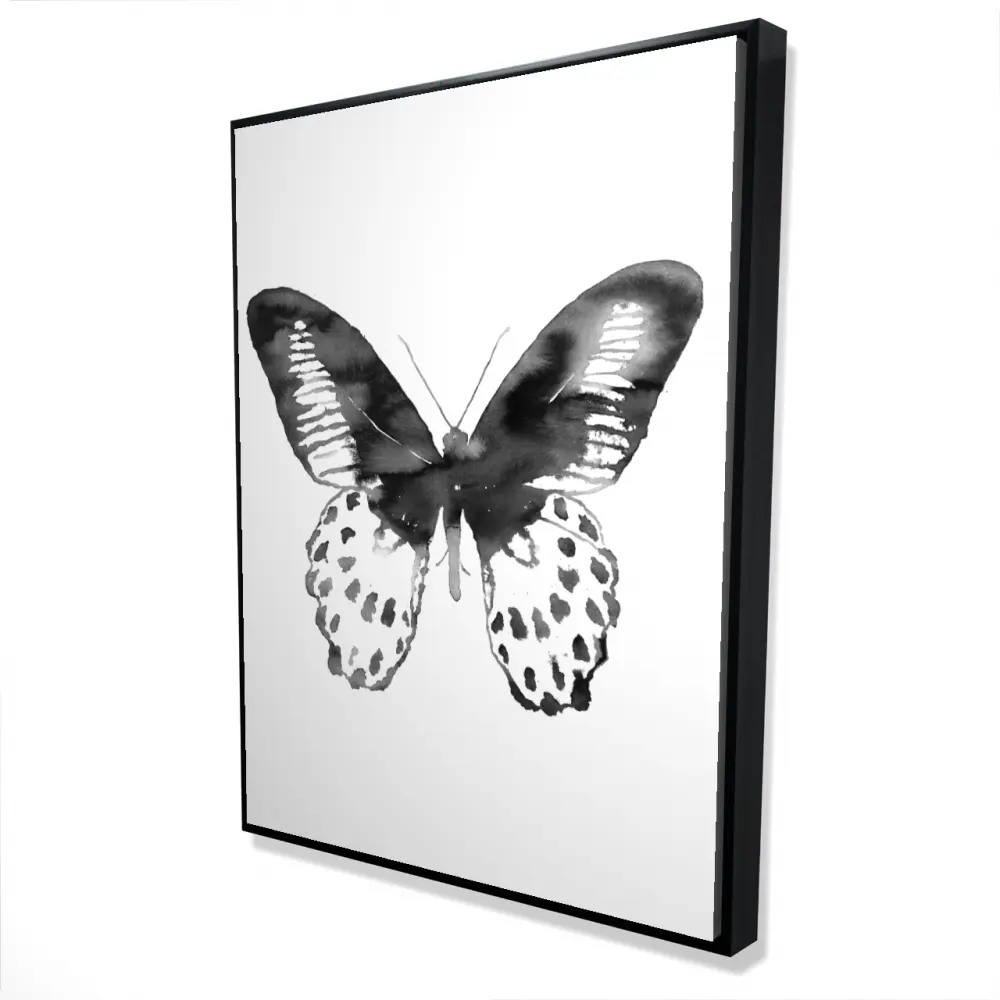 360 stand Black Butterfly Framed Wall Photo Print - 36x48 in, Artistic Minimalist Design Nature Theme Decor, Ready-to-Hang Room Gift, Home Supplies Wall Decor Poster, Decoration, Room Decorations, Art Display Wall Arts