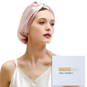 Silk Sleep Bonnet for Sleeping & Hair Care - 22 Momme Highest Grade 6A Silk - Soft and Cozy with Premium Elastic- Beautiful Hair Wrap pure silk