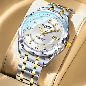 LOEGSINS Swiss imported automatic mechanical watch, 2026 new model, pure automatic, with date display, luminous dial, water-resistant, men’s wristwatch from one of the top ten brands [Genuine leather strap included]