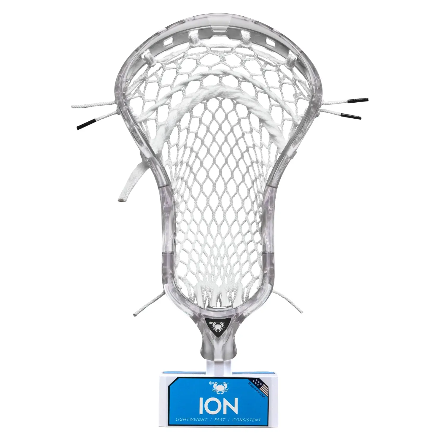 ECD ION Elite Pocket Lacrosse Head - Lightest Head for Attackman, Aerodynamics Design, Built for Speed, Includes 3 Free Champion Lacrosse Balls, Speed Focus, Low Density, Hero 3 Mesh, Most Aerodynamic Head