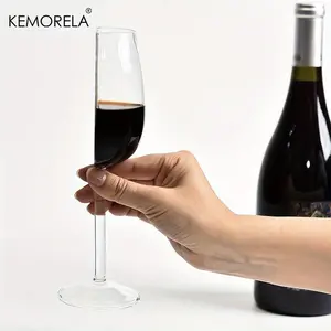 KEMORELA 1/2/4pcs Novelty Wine Glass Set, European Style Half Wine and Champagne Glasses, Unique Semi-Circular Cup Body Design, High Quality Glass, Premium Drinking Glasses, Stylish Drinkware, Glassware Drinking Glasses