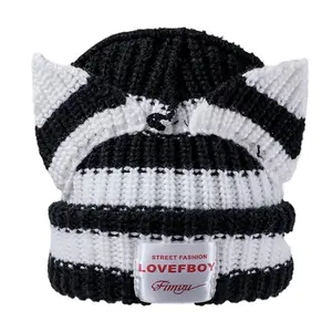 Lover Boy Cute Cat Ear Beanies Hat with Soft and Comfortable Fit