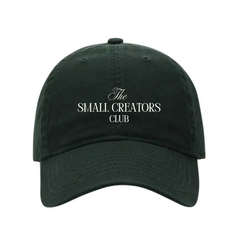 The Small Creators Club Cotton Hat for Aspiring Content Creators & Micro Influencers - Build Confidence & Motivate Content Creation Goals