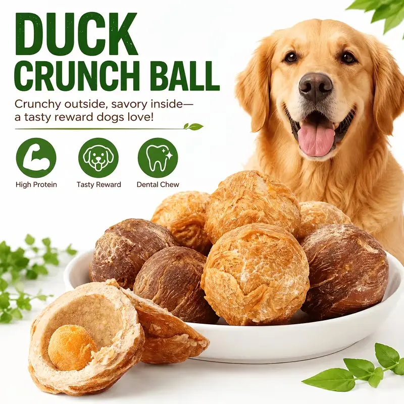 Dog Treat Puzzle Ball ,Large(11OZ),Chicken And Duck Meat Flavor -Interactive Treat & Chew Puzzle Toy for Dogs,Treat Ball for Mental Stimulation – Pack of 3