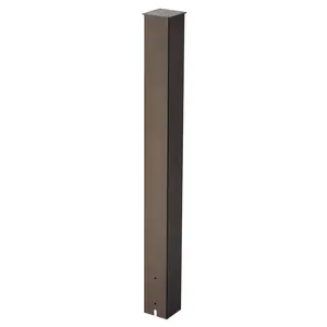 VEVOR 43" Powder Coating Steel Mailbox Post, 4x4 In-Ground Mounting Stand, Heavy-Duty Metal Post Sleeve Kit for Residential Curbside Outdoor Use, Easy-to-Install Bronze Design