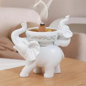Elephant Design Incense Burner, 1 Count Creative Cute Elephant Design Fragrance Holder, Aromatherapy Scent Diffuser, Desktop Decorative Ornament for Home Office, Home Decor, Room Scents, Scented