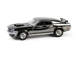 1969 Ford Mustang BOSS 429 Silver Chrome Edition - John Wick 2014 Diecast 1:64 Scale Model - Greenlight 30557