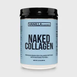 Naked Collagen - Vanilla Flavor - Premium Grass-Fed Collagen Peptides Protein Powder - 1.2 LB - 18g Protein - Only 1 ingredient - For Healthy Joints Bones Gut Hair Nails