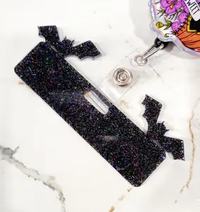 Holographic Bat Badge Topper - Halloween Badge Topper - Bat Badge Topper - Halloween Badge Buddy - Nurse Badge Buddy - Bat Badge Buddy