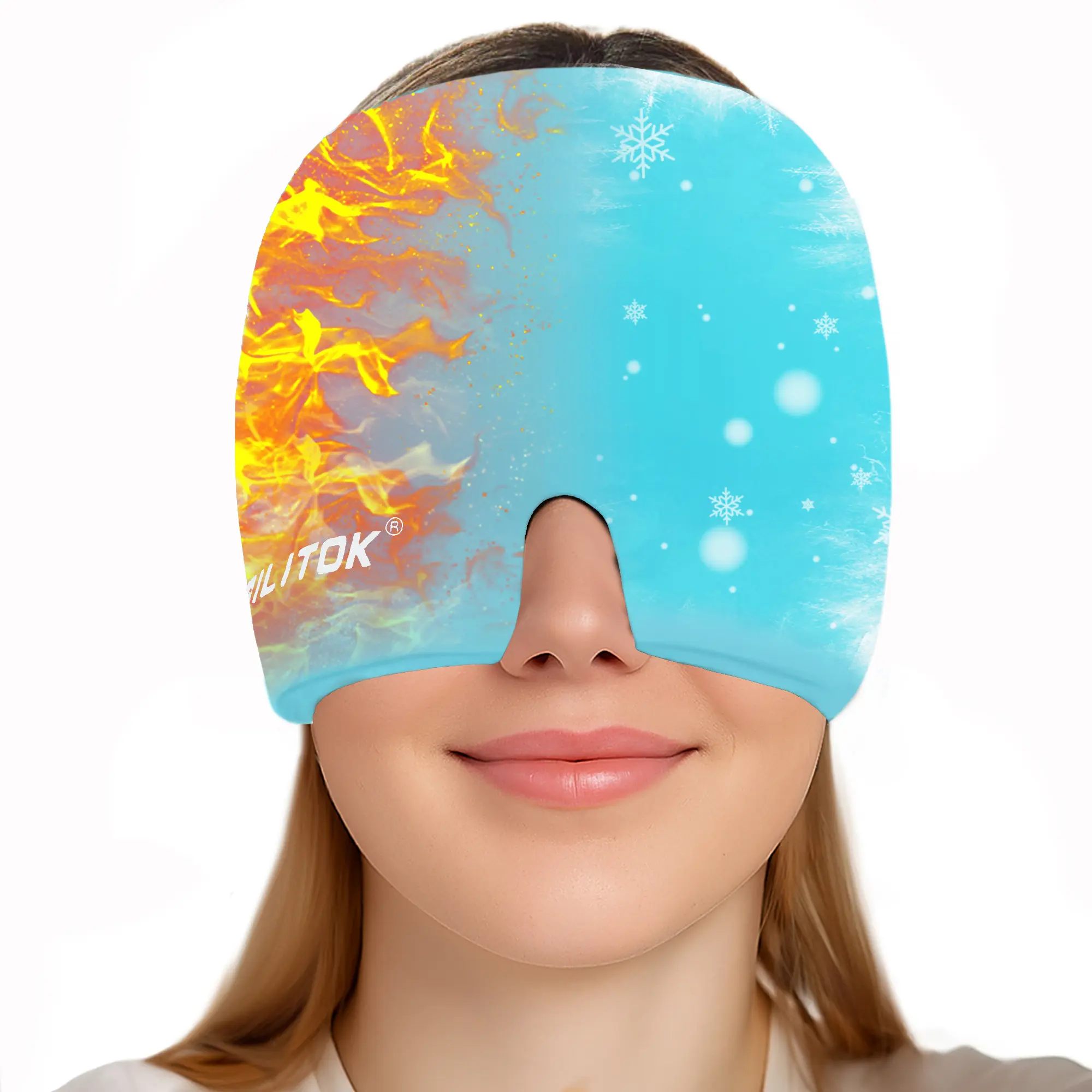 Migraine Relief Cap with Gel Ice Head Wrap - Hot Compress, Reusable Compress, Portable Headache Management for Tension & Stress Relief, Suitable for Home Breaks, Office Use Night ski mask ski masks ski masks for men