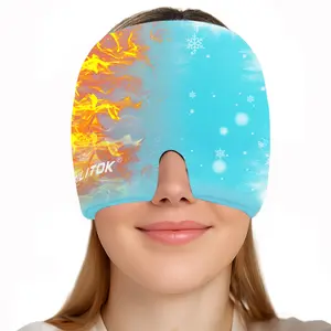 Migraine Headache Relief Cap, Gel lce Head Wrap for Tension and Stress Relief.Suitable for Home breaks, before sleep, office