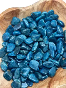 Blue Apatite Tumbled Stone - Blue Apatite Crystal from Madagascar - Motivation Crystal - Polished Blue Apatite Gemstone