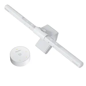 Quntis White Auto-Dimming Monitor Light Bar PR Eye-Care No Glare USB Computer Lamp Stepless Dimming & Auto-Dimming Brightness Dual Control Modern Aesthetic Space Saving Desk Accessories Office Gaming Reading Adjustable Lighting Dimmable Lighting