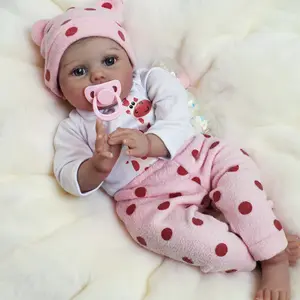 [WOOROY] Reborn Doll – Excellent Gift for Birthday Christmas Gift and New Year, 22" Lifelike Baby Doll with Hand-Painted Hair, Soft Vinyl Limbs, Cloth Body Doll Gift for Kids Age 3+