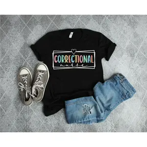 Correctional Nurse Shirt Forensic Nurse Graphic T-shirt Correction Officer Nursing Tee Jail Registered Nurse Cotton Crewneck Rn Nurse Grad