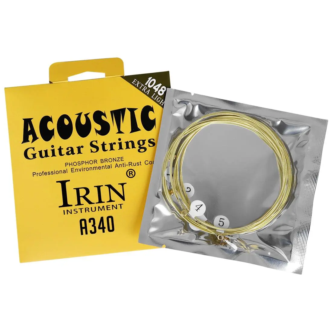 Acoustic Guitar String, Guitar String with Storage Bag, Guitar Accessories for Folk Guitar, Musical Instruments & Accessories