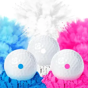 3 Pack Exploding Balls for Golf Party Gender Reveal Prank Funny Joke for Golfers - 3 count Set (3 White/Blue &  & White)