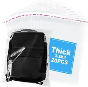 20 PCS 16x20 Inches Thick Self-Sealing Clear Cellophane Plastic Bags, Self-Adhesive Large Resealable Cello Bags for Packaging Clothing, Gifts, Artwork, Poly Bag, Emotional Intelligence Inspired Organizational Tool