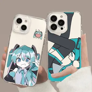 Anime H-Hatsunes Kawaii M-Miku Cute Phone Case For iPhone 17 11 13 16 15 14 12 Pro Max Plus Air & Samsung Galaxy S26 Ultra S25 S24 S23 S22 S21 Plus Clear Transparent Soft Shell
