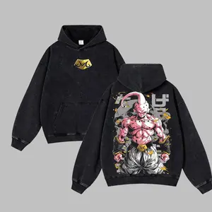 Majin Buu DBZ Retro Unisex Acid Washed T-Shirt, Hoodie, Oversized Unisex Anime Merch, Soft Cotton Streetwear Clothes, Unisex Manga Apparel, Gift for Anime Fans, Christmas Gift L7G