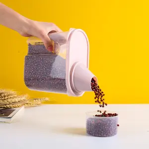 1 Pc Plastic Cereal Dispenser Storage Box Kitchen Food Grain Rice Container Nice Kitchen Rice Storage Box Flour Grain Storage
