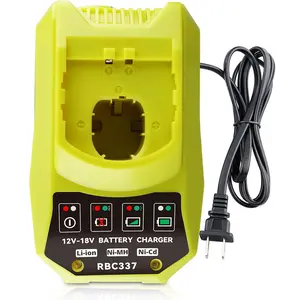 P117 Replacement for Ryobi 18V Battery Charger Compatible with 12V-18V Lithium-ion/NiCad/NiMh P102 P108 P189 P197 P103 P105 P107 P190 P191 PBP002 PBP005