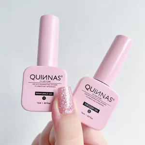 August Nails QUINNAS NAIL STICKERS FOR EXTENSION MUST HAVE 【REINFORCED GEL + TOP COAT GEL SET】 (15ml+15ml)