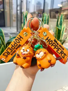 Adorable Hoppers Series Keychain, Cute Beaver Transformation Accessory, Super Cute Pet Charm, Perfect Gift for Friends, All Seasons, Keychain Figurine, Trendy Cute Keychain