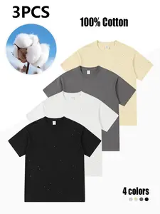 Men’s crew-neck T-shirt — soft, loose-fitting T-shirt available in multiple colors, suitable for everyday casual wear