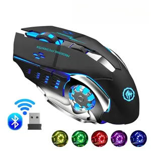 2.4G Bluetooth Mouse Gaming Computer Rechargeable Wireless Mouse USB Mechanical E-Sports Backlight PC Gamer Mouse For Computer