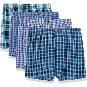 Men's Woven Boxer Shorts 100% Cotton,Underwear Boxers for Men Loose fit