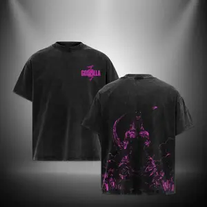 Retro Shin Godzilla Movie Graphic Tee Double Sided Print Soft Cotton Casual Classic Streetwear Top Unisex Trendy Fashion Shirt For Horror Movie Fans Daily Holiday Wear