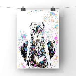 Greyhound Art Print - "Greyhound Eyes"  - Greyhound Gift - Greyhound painting- Greyhound rescue Art - Canvas - Archival Paper- greyhound rescue - greyhound decor -   Greyhound art Dog Pet Poster Room Artistic Decoration
