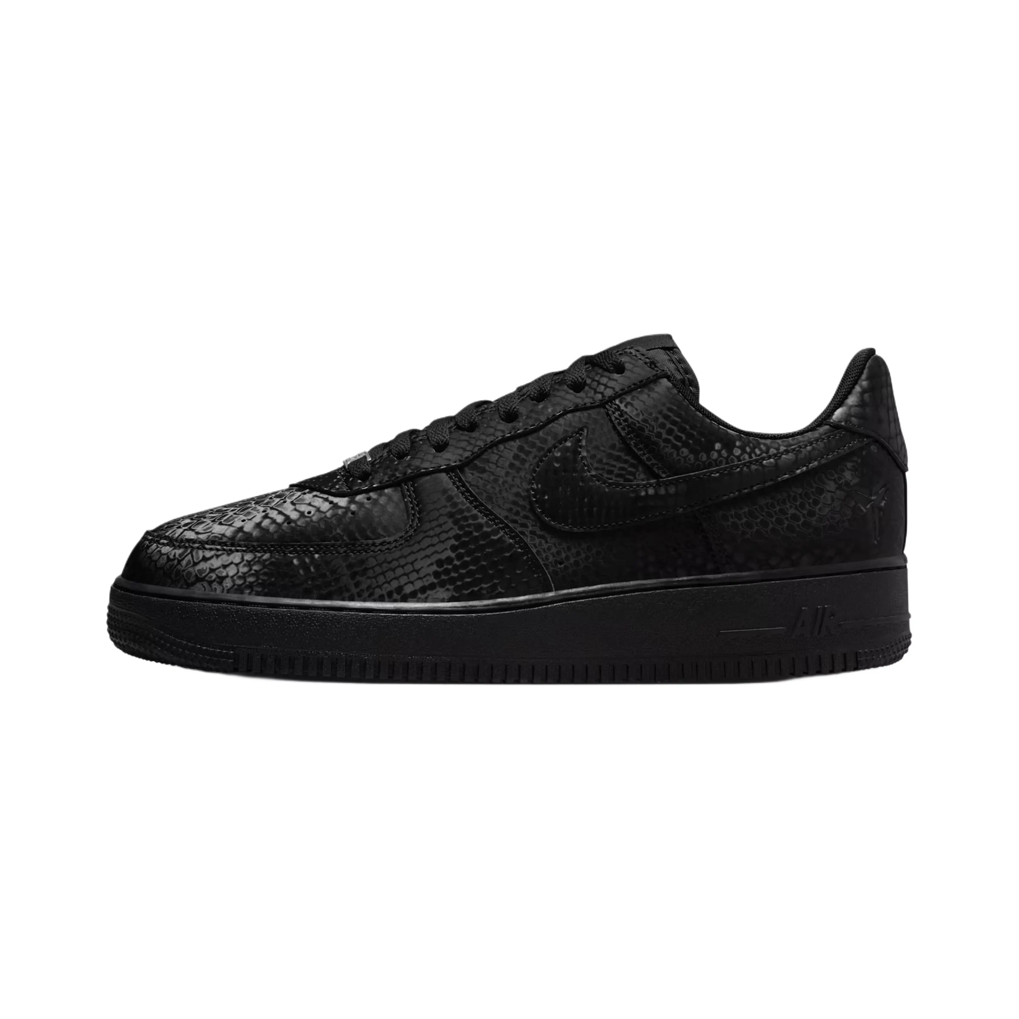 Nike Air Force 1 Low x Kobe Bryant 'Triple Black' Men’s Leather Athletic Training Shoe, Casual Sports Footwear Sneaker, Sports Shoes, Walking Shoes
